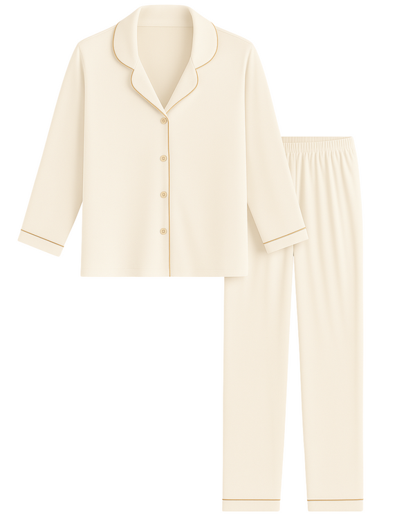 Pijama Feminino Bege
