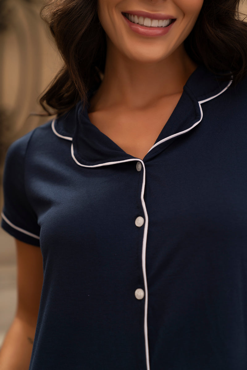Pijama Feminino Marinho