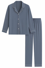 Pijama Longo Azul Ardósia