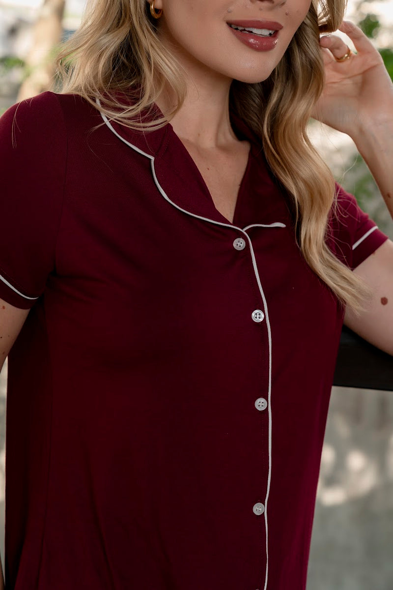 Pijama Feminino Cereja